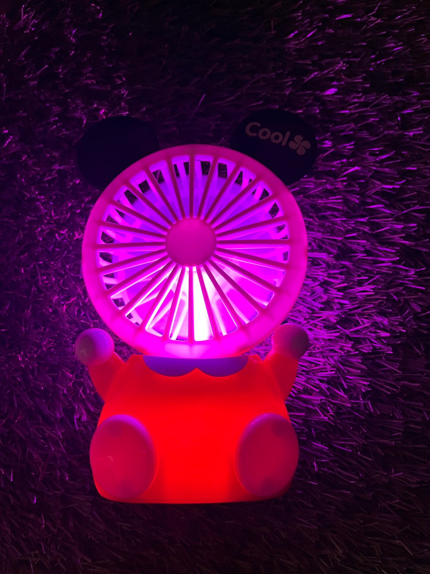 Portable fan with night light